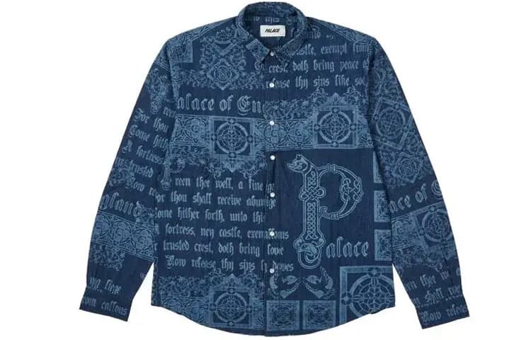 Рубашка PALACE FW21 Medieval Shirt Blue - изображение 1