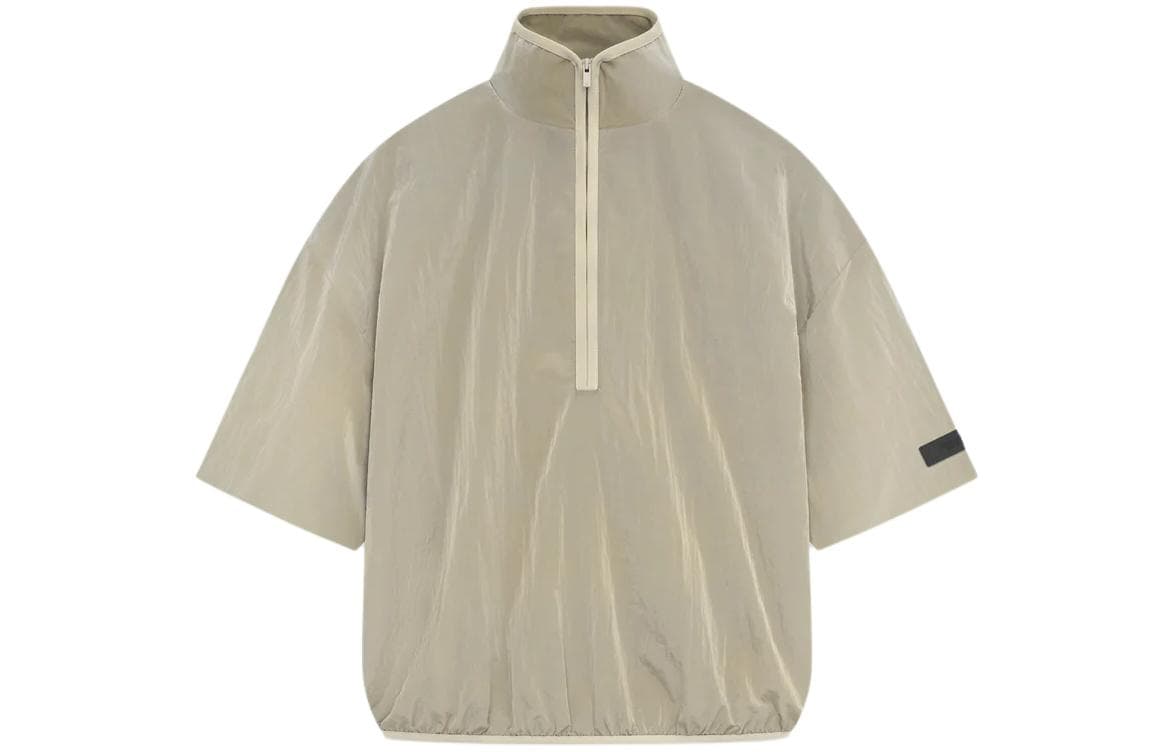 Рубашка Fear of God Essentials SS24 drop2 Crinkle Nylon Halfzip SS Shirt Garden Yellow - изображение 1