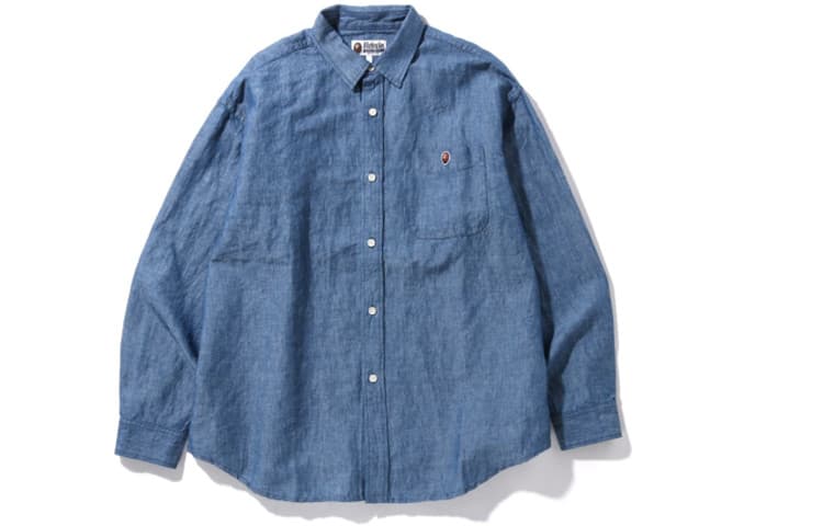 Рубашка A BATHING APE Chambray Loose Fit Shirt - изображение 1
