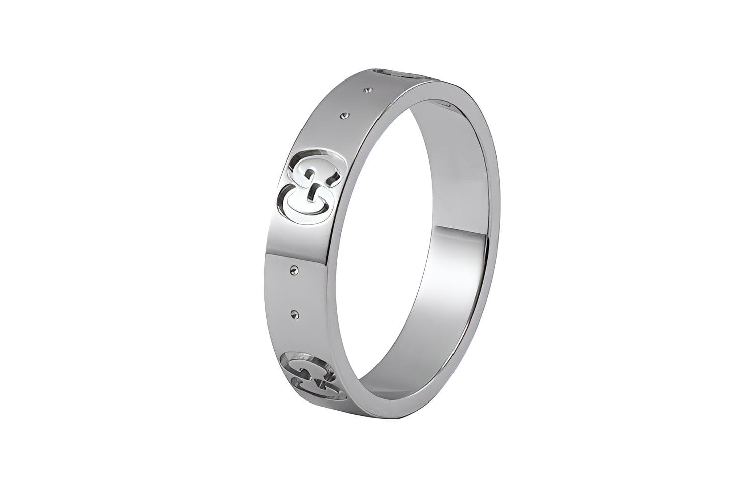Кольцо GUCCI Icon 18K White Gold Ring - изображение 7