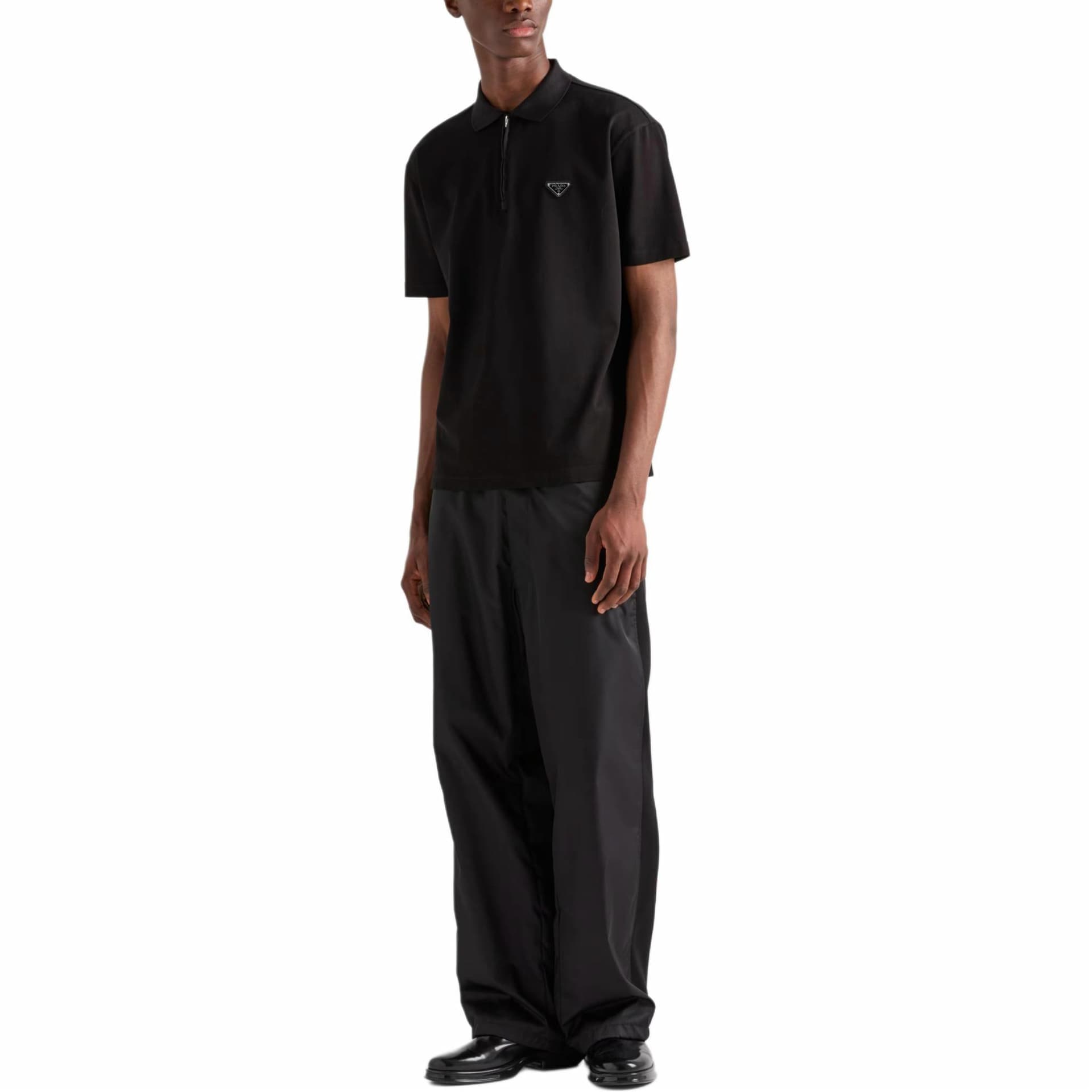Поло Prada FW24 Logo Polo Black - изображение 2