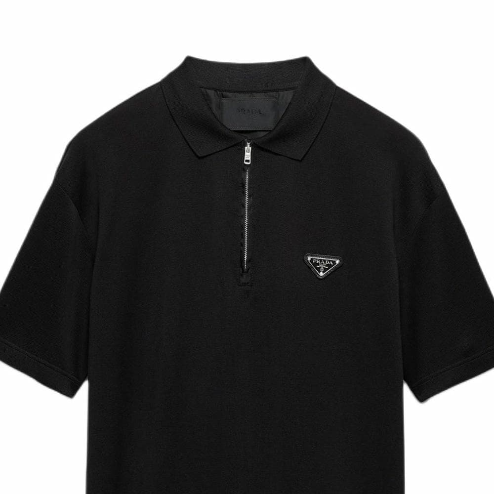 Поло Prada FW24 Logo Polo Black - изображение 6