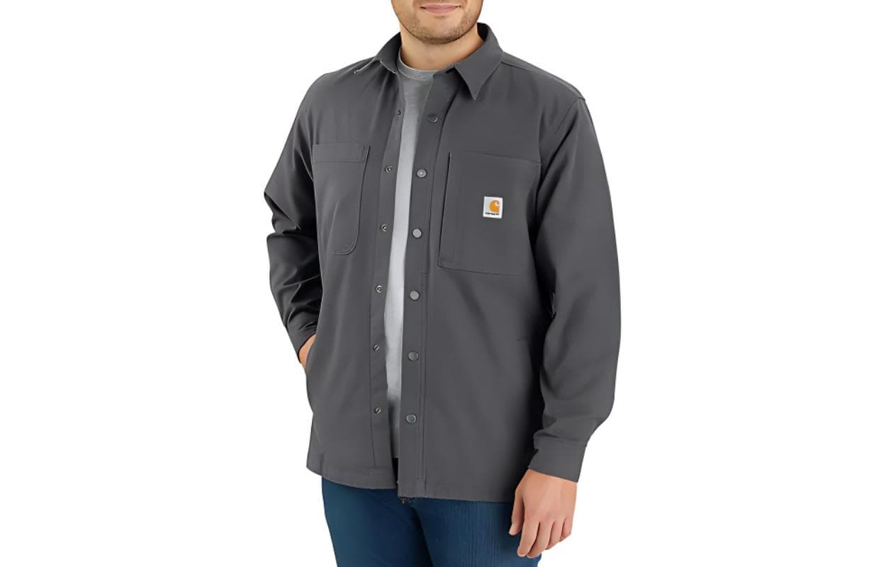 Рубашка Carhartt 105532 RUGGED FLEX CANVAS FLEECE-LINED SNAP-FRONT SHIRT JAC RELAXED FIT - изображение 1