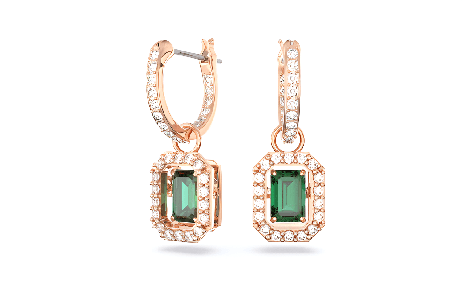 Серьги Серьги Swarovski Una Унисекс Розовое Золото - изображение 2