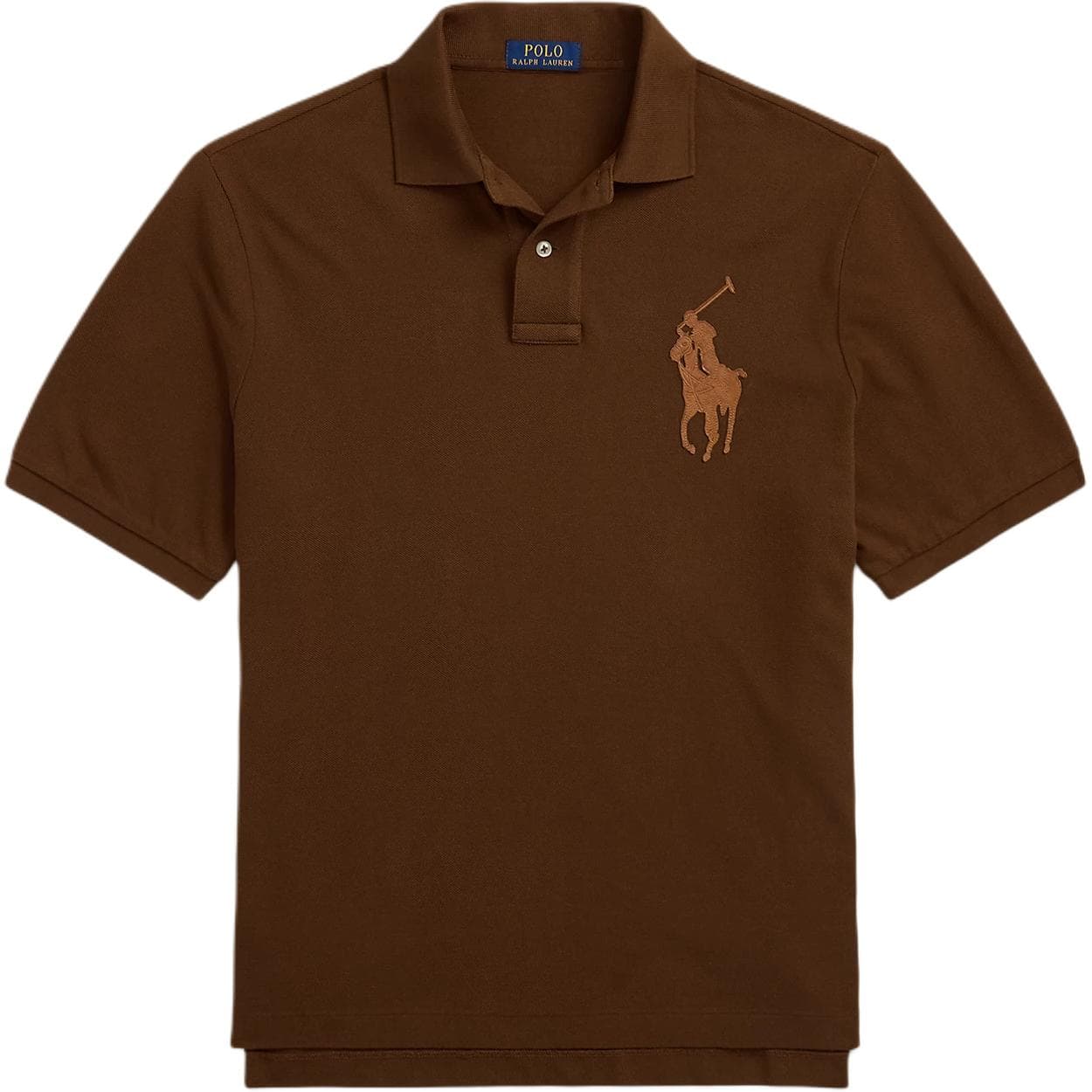 Поло Polo Ralph Lauren Big Pony Polo Классическая версия Мужской Мусс Шоколадно-коричневый - изображение 1
