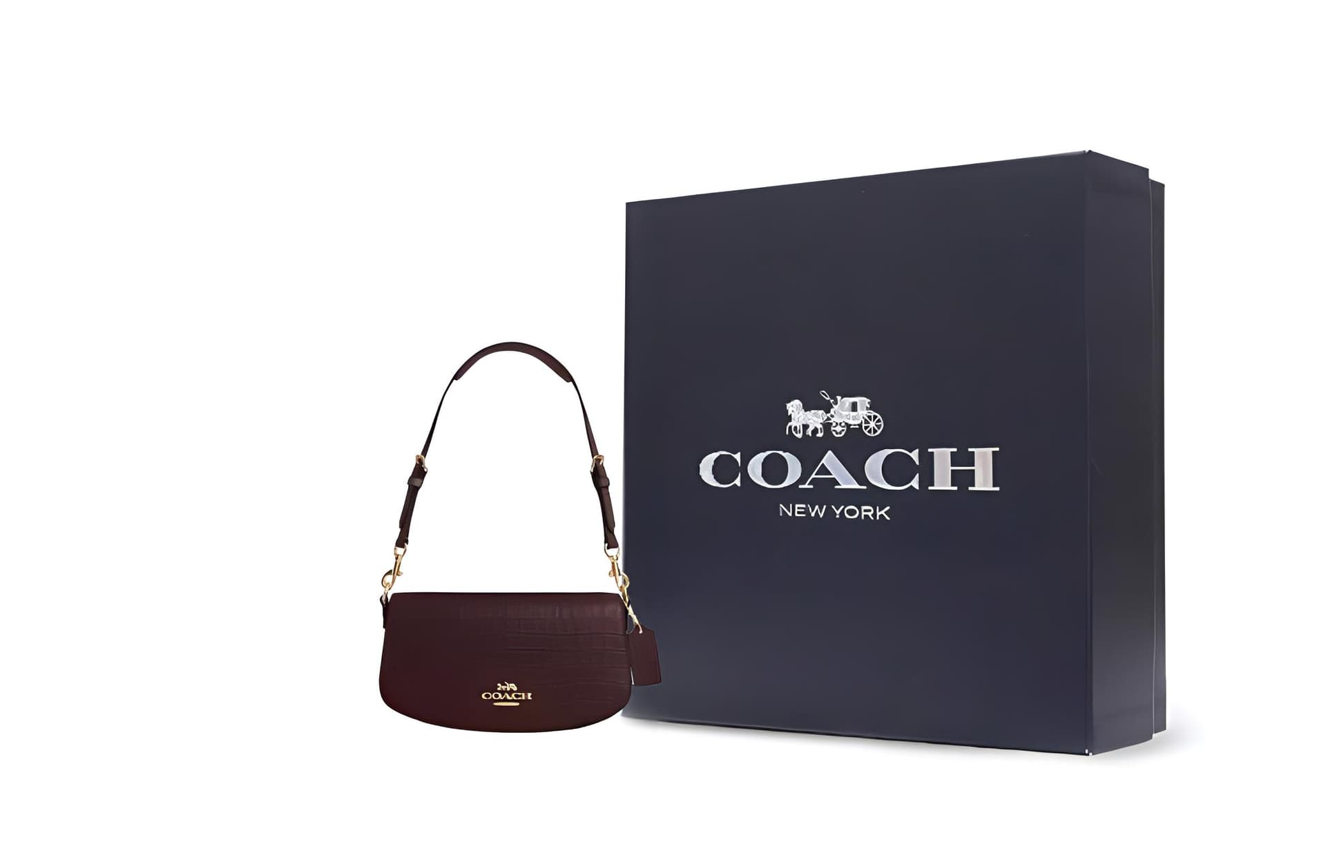 Мини-сумка COACH Andrea Кожа Сумка через плечо Средняя Женская Золото Мерло - изображение 6