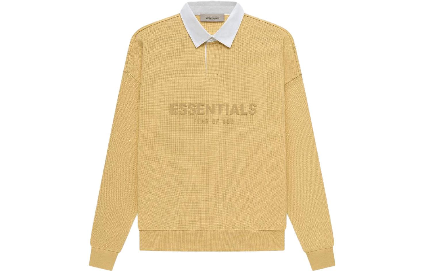 Поло Fear of God Essentials SS23 Waffle Henley Rugby Light Tuscan LogoPolo - изображение 1