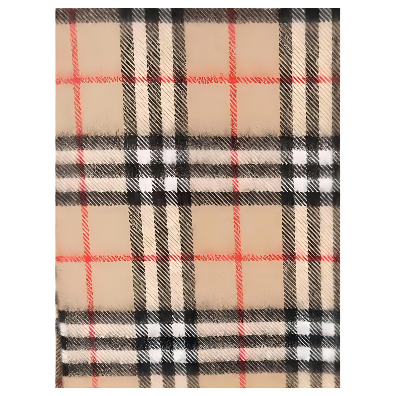 Шарф Burberry Плюш с кольцевым рисунком Вязаные шарфы Детский Архивный бежевый - изображение 3