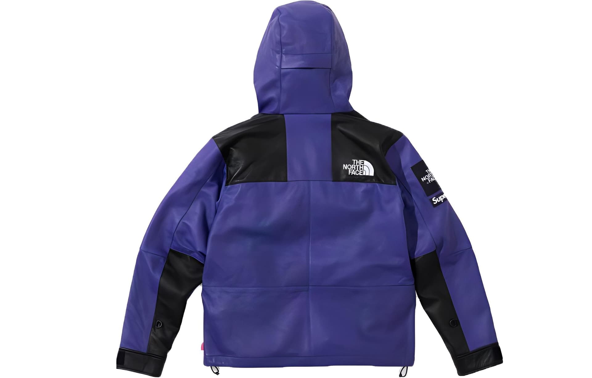 Кожаная куртки Supreme x The North Face FW18 Purple - изображение 2