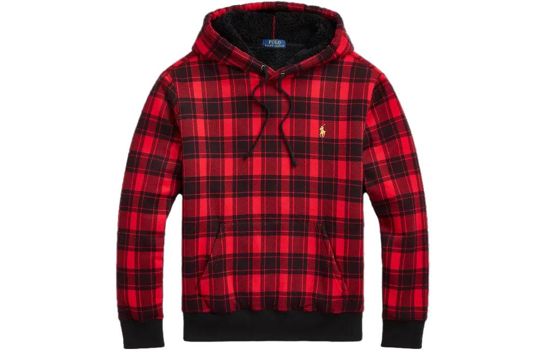 Худи Polo Ralph Lauren Plaid Pile Fleece Hoodie Logo - изображение 1