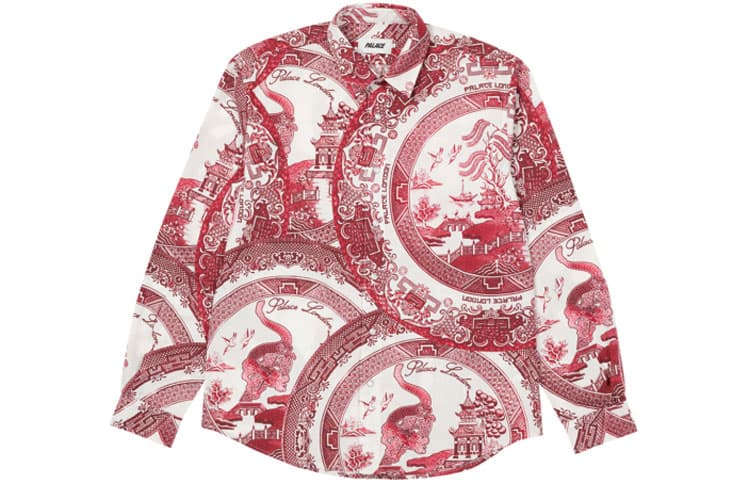Рубашка PALACE SS22 China Plate Shirt Red - изображение 1