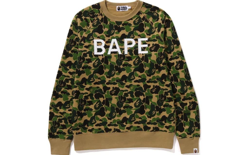 Худи A BATHING APE Bape Abc Camo Crystal Stone Crewneck - изображение 3