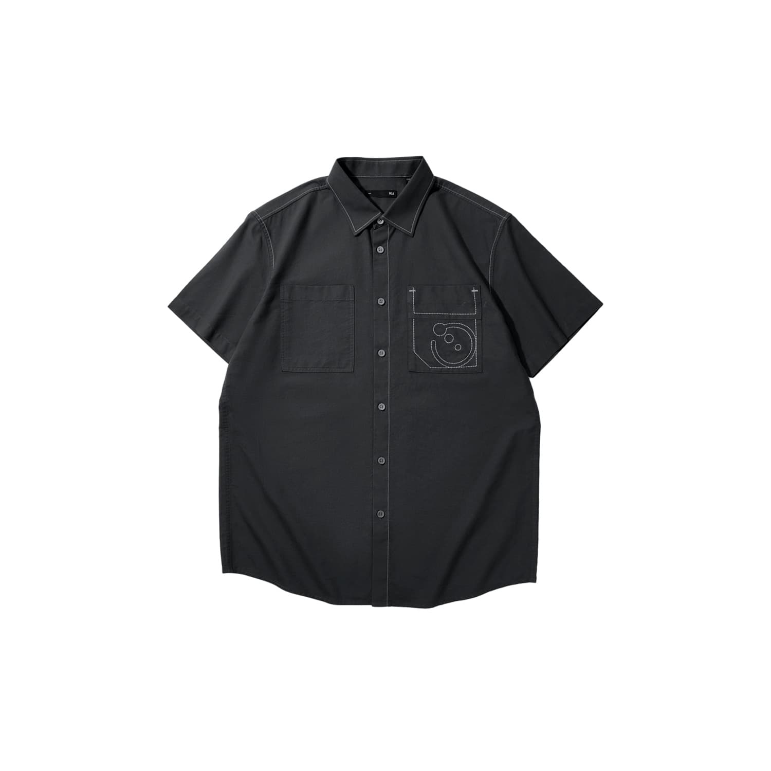 Рубашка HLA Oxford Roll-Up воротник 100% хлопок Короткий рукав Т-рубашка Модная рубашка Мужская - изображение 1