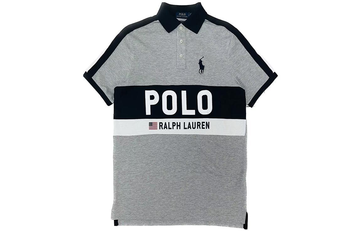 Поло Polo Ralph Lauren Мужское Поло Светло-Серое - изображение 1
