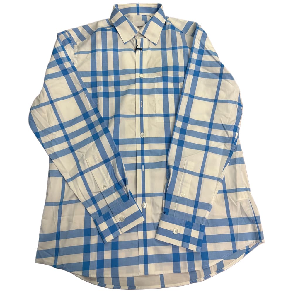 Рубашка Burberry Мужские Синие Рубашки - изображение 1