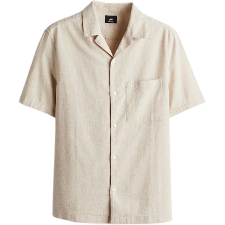 Рубашка H M Light Beige Men's Shirts H M Светло-бежевые Мужские Рубашки - изображение 1