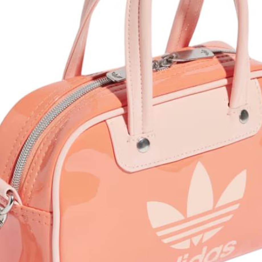 Сумка Adidas Originals Полиуретан Bowling Bag Сумка через плечо Мини Сумка для женщин Коралловый - изображение 5