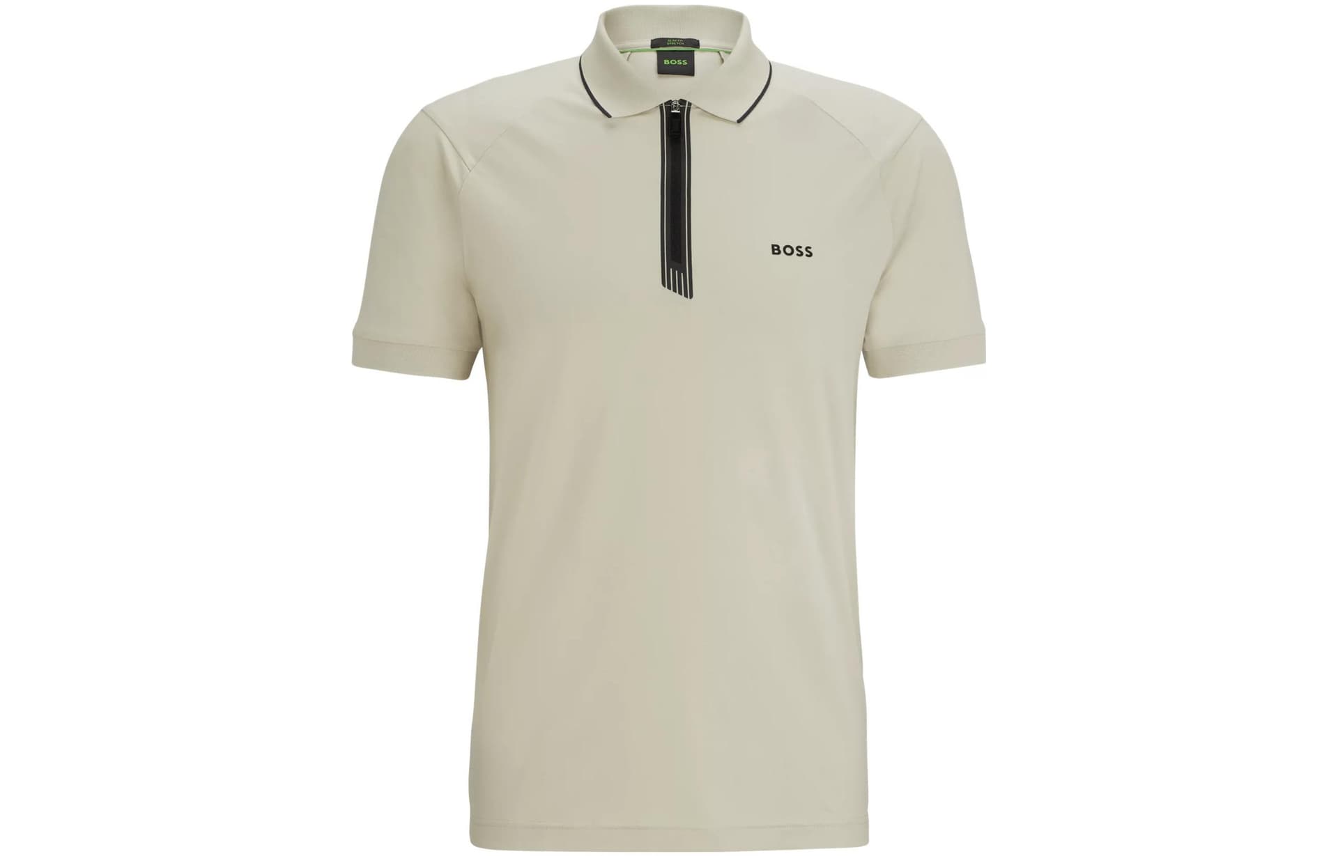 Поло HUGO BOSS Stretch-Cotton Slim-Fit Polo Shirt With Zip Placket Polo - изображение 1