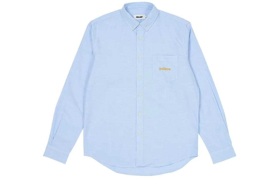 Рубашка PALACE 2023 PALACE OXFORD SHIRT LIGHT BLUE Logo - изображение 1