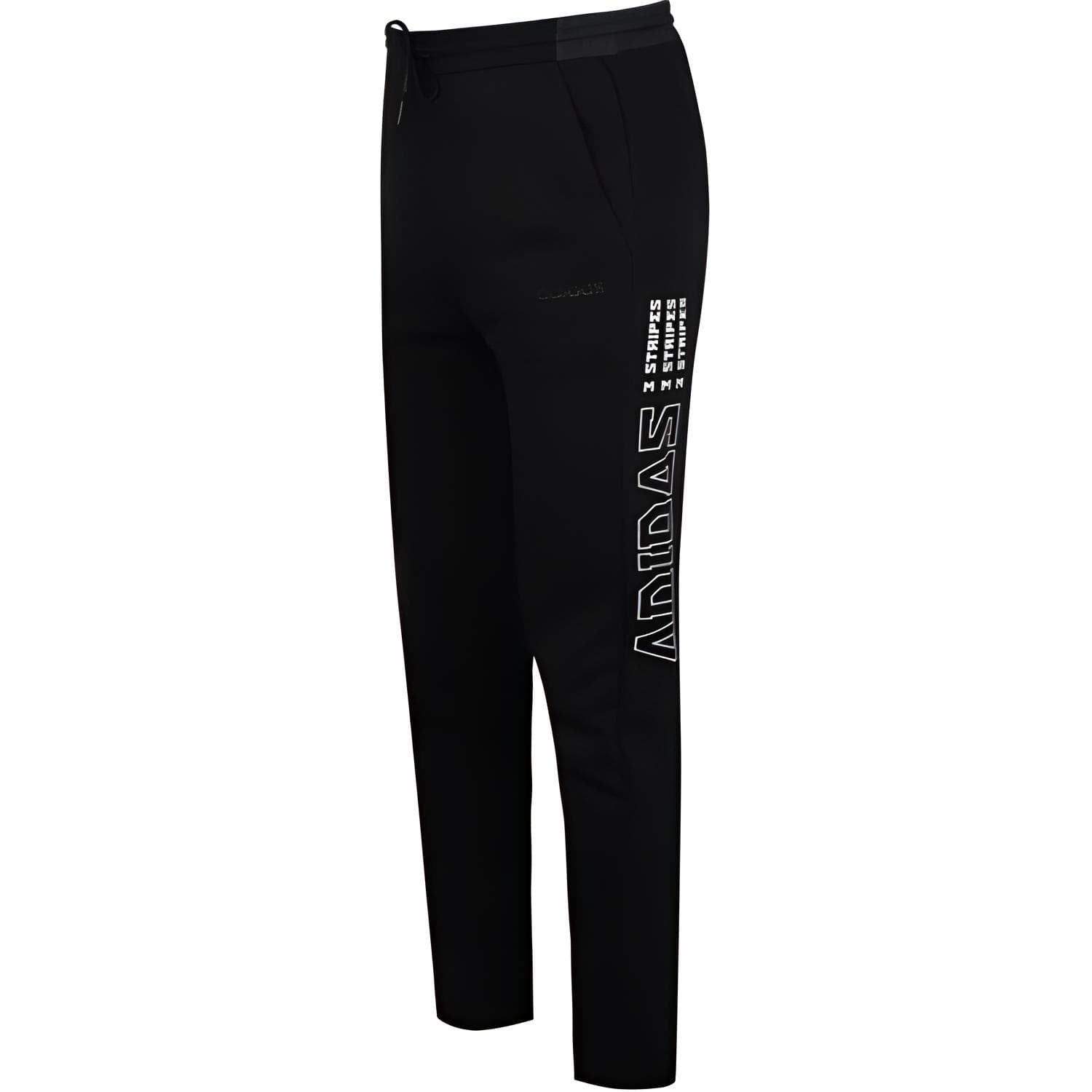 Штаны Adidas Neo Y Fav 3S TP Вязаные Тренировочные Штаны Мужские Черные - изображение 3