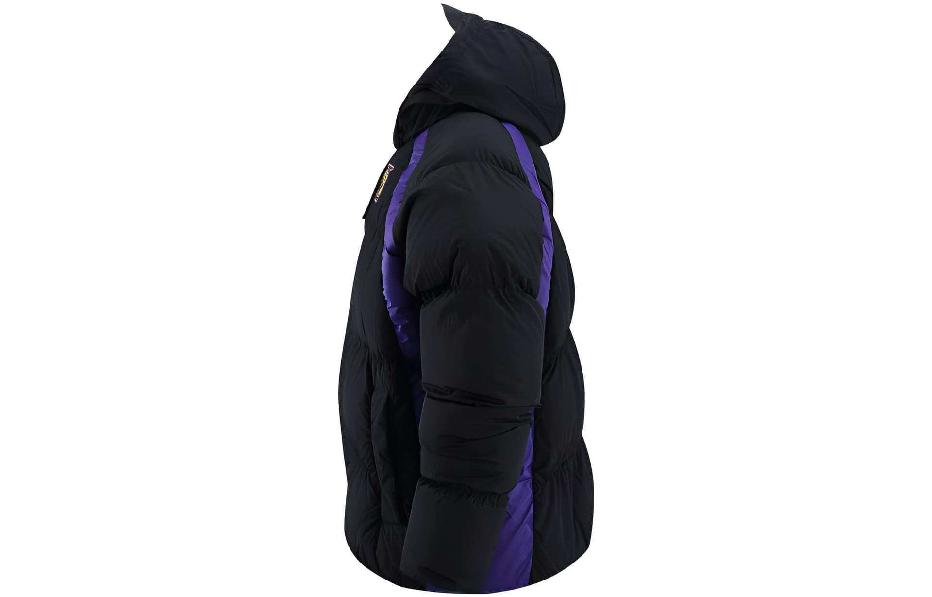 Зимняя куртка пуховик Jordan NBA Lakers Logo Embroidered Hoodie Black - изображение 3
