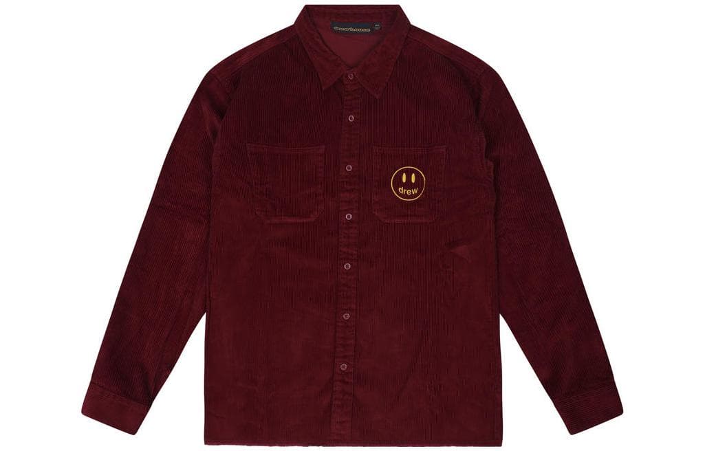 Рубашка Drew House FW22 Corduroy Ls Shirt - Drew Burgundy - изображение 1