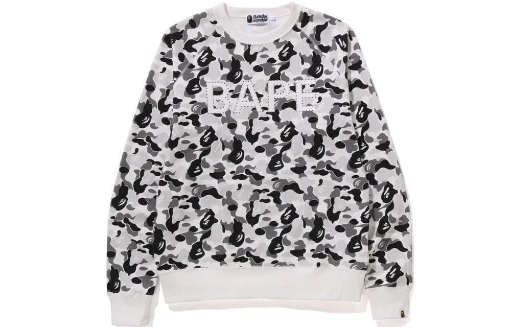 Худи A BATHING APE Bape Abc Camo Crystal Stone Crewneck - изображение 5