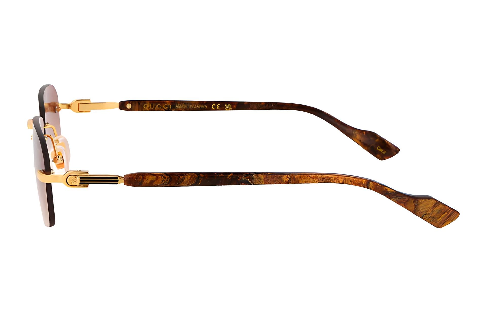 Солнцезащитные очки Gucci Rectangular Sunglasses Brown - изображение 3