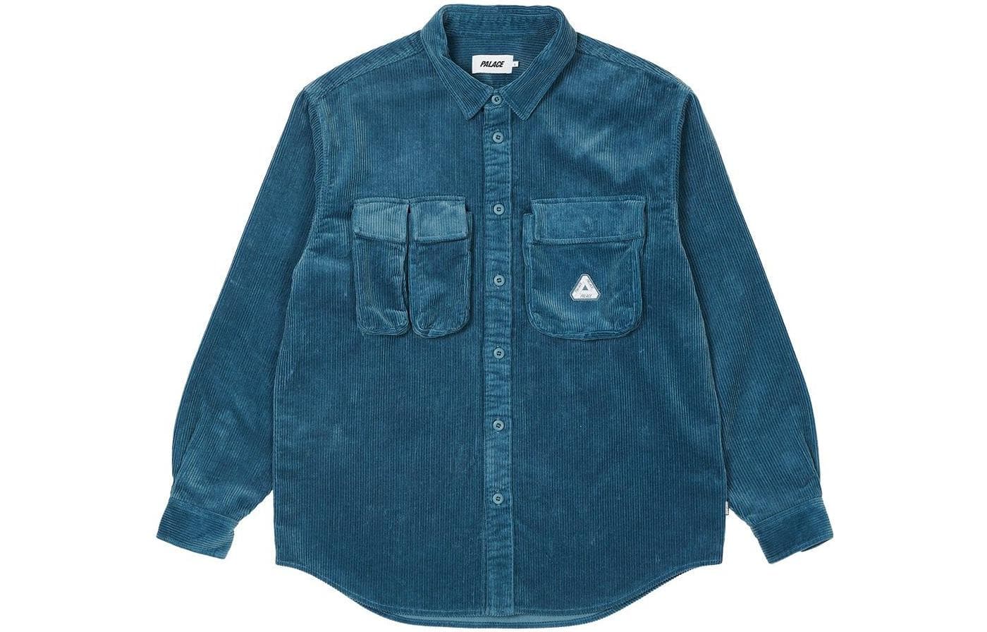 Рубашка PALACE FW22 Cargo Cord Shirt Blue - изображение 1