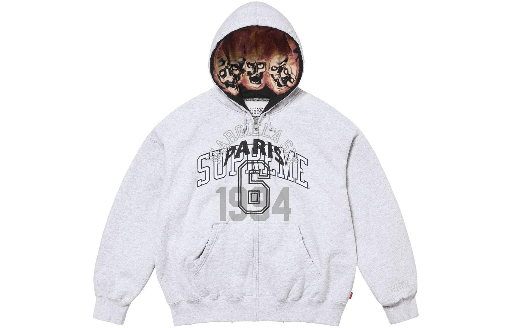 Кофта Supreme x MM6 Maison Margiela SS24 WEEK7 ZIP UP HOODED SWEATSHIRT - изображение 1