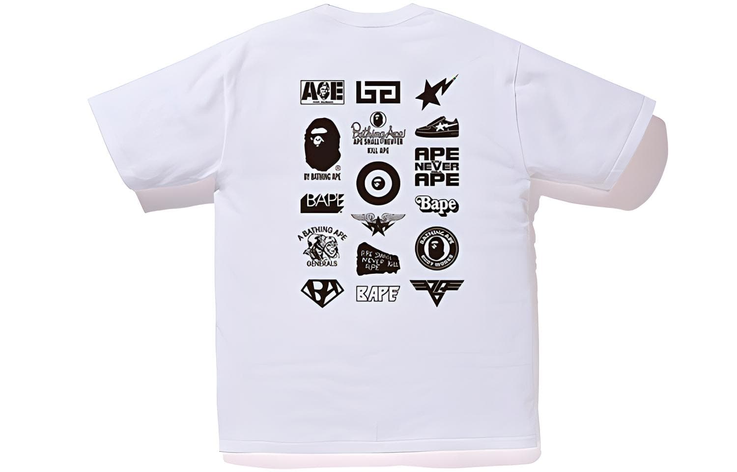 Футболка BAPE Bicolor Multi Logo Tee t - изображение 2