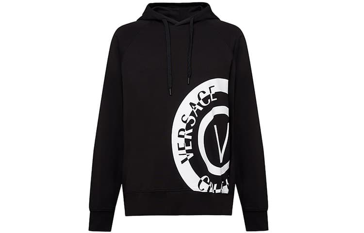 Худи Versace Jeans Couture SS24 Letter Logo Hoodie Black - изображение 1