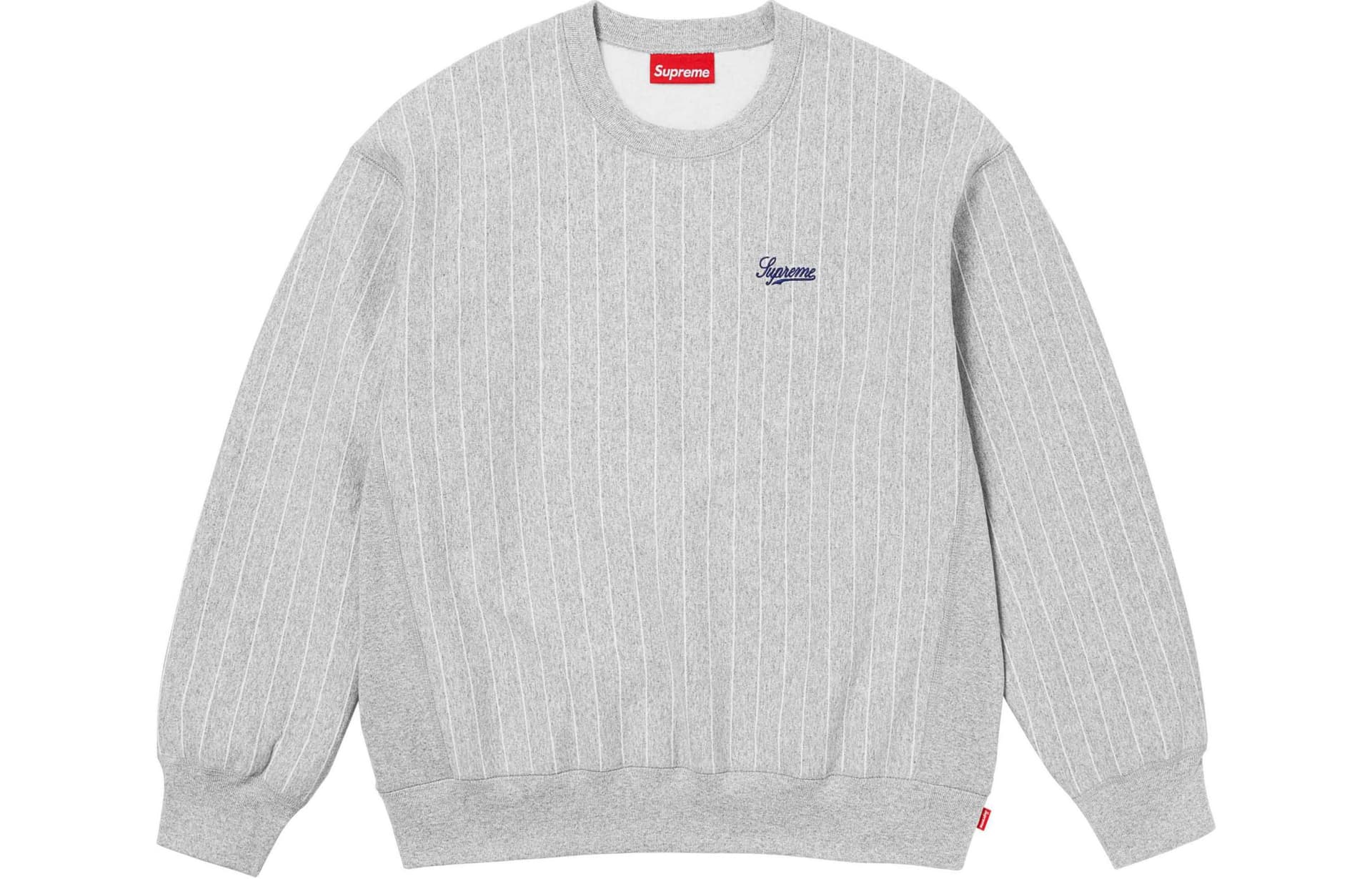 Худи Supreme SS24 WEEK6 PINSTRIPE CREWNECK - изображение 3