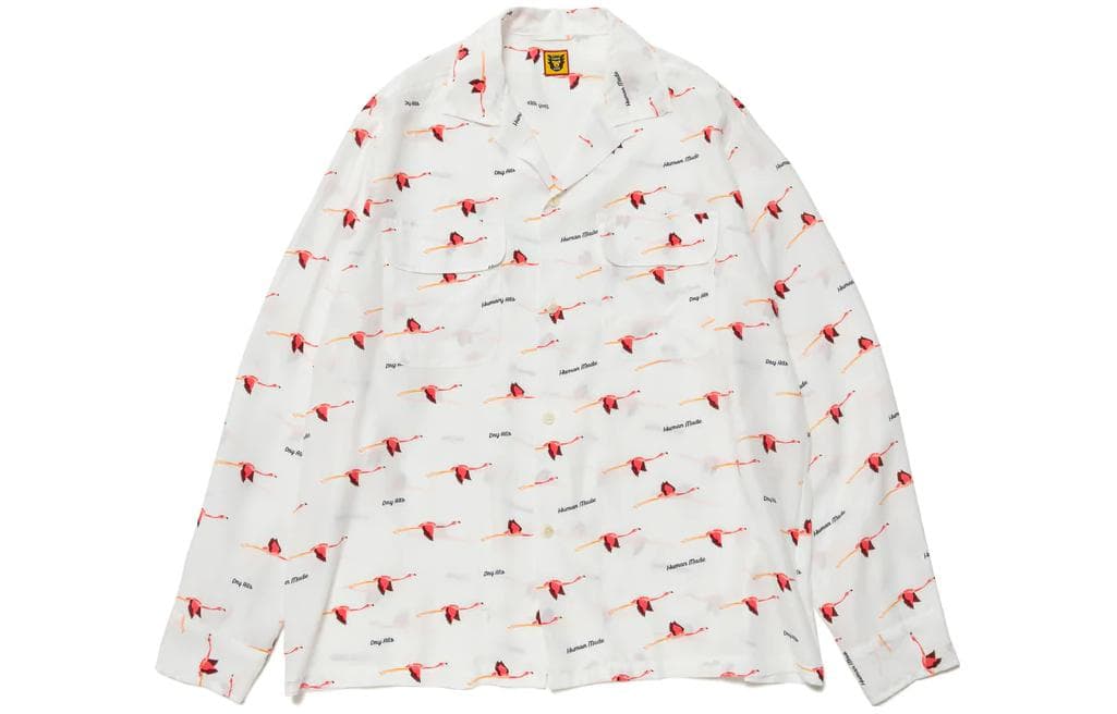 Рубашка HUMAN MADE SS23 Flamingo Open Collar LS Shirt - изображение 1