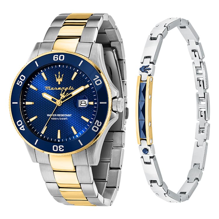 Механические часы Maserati COMPETIZIONE Часы на запястье Кварцевый механизм Стальной ремешок Синий циферблат Мужские часы - изображение 1