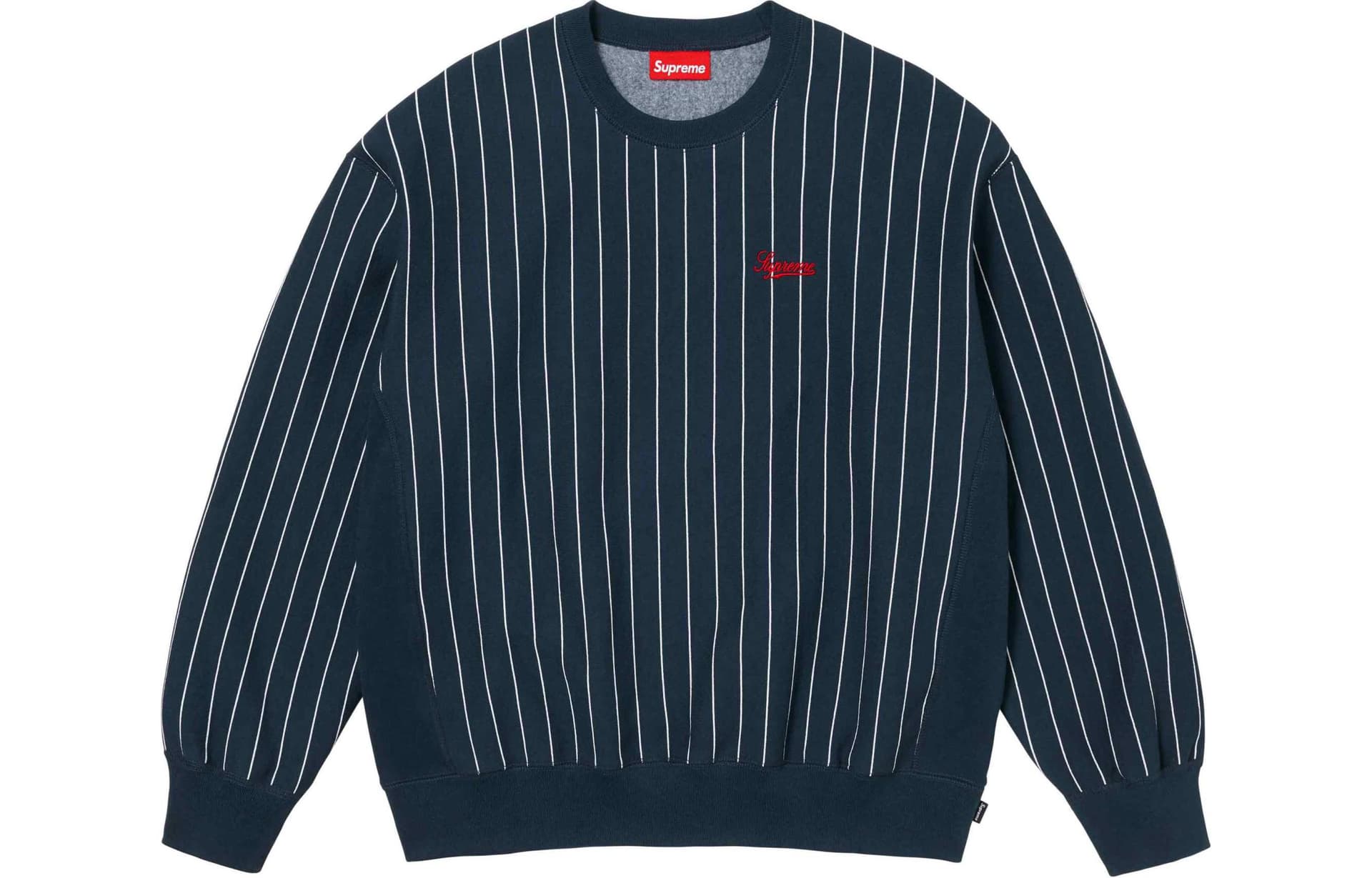 Худи Supreme SS24 WEEK6 PINSTRIPE CREWNECK - изображение 2