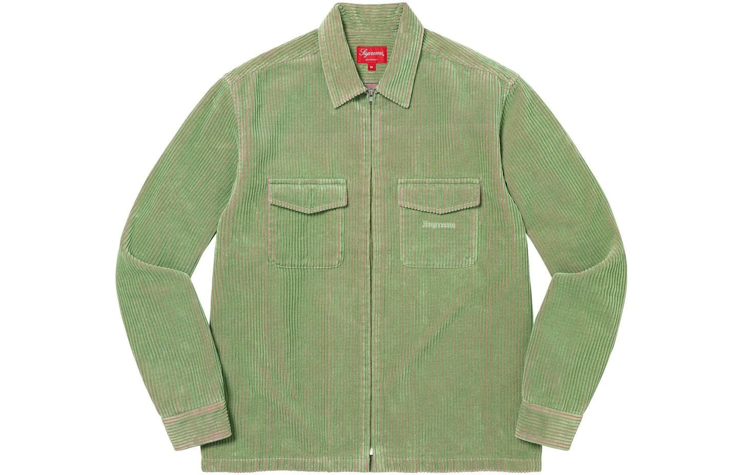 Рубашка Supreme SS23 Week 2 2-TONE CORDUROY ZIP UP SHIRT - изображение 1