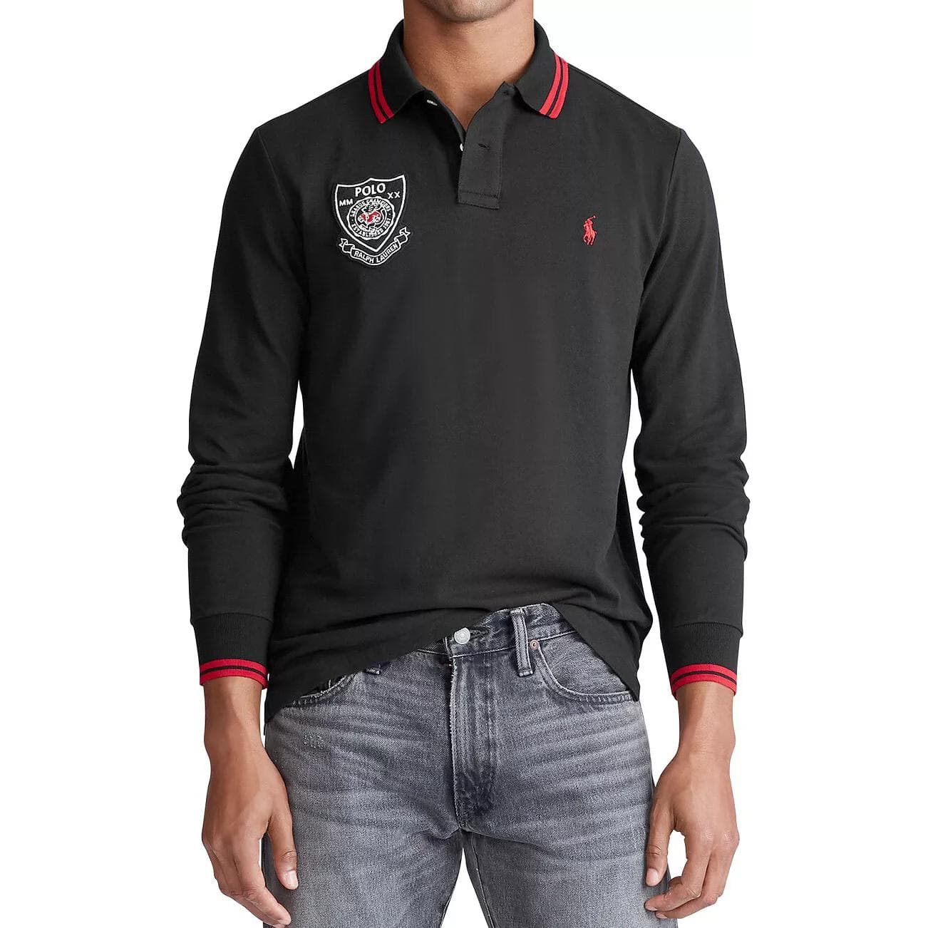 Поло Polo Ralph Lauren Поло Классическая версия Мужской Черный - изображение 2