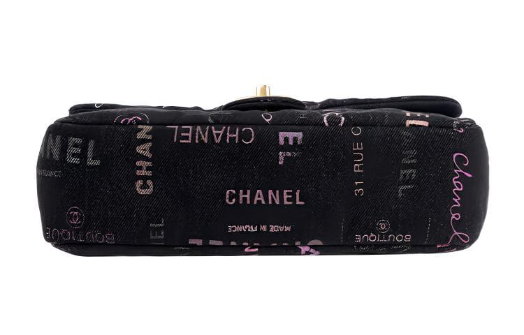 Сумка через плечо CHANEL Classic Flap CF Denim Black Gold - изображение 4
