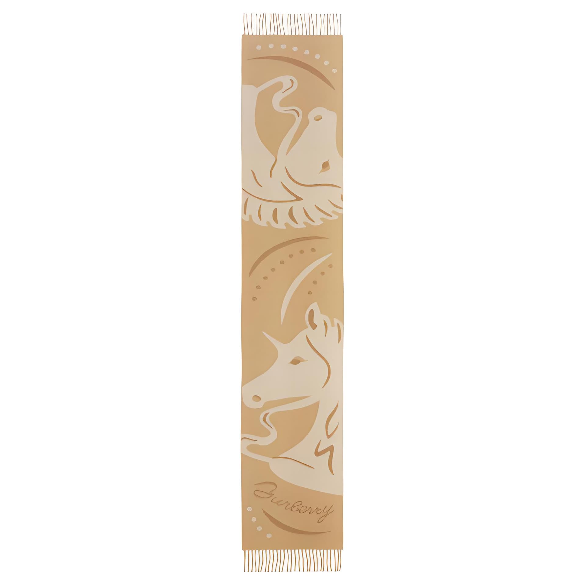 Шарф Burberry Плюш с кольцевым рисунком Knit Scarves Unisex Желтый - изображение 2