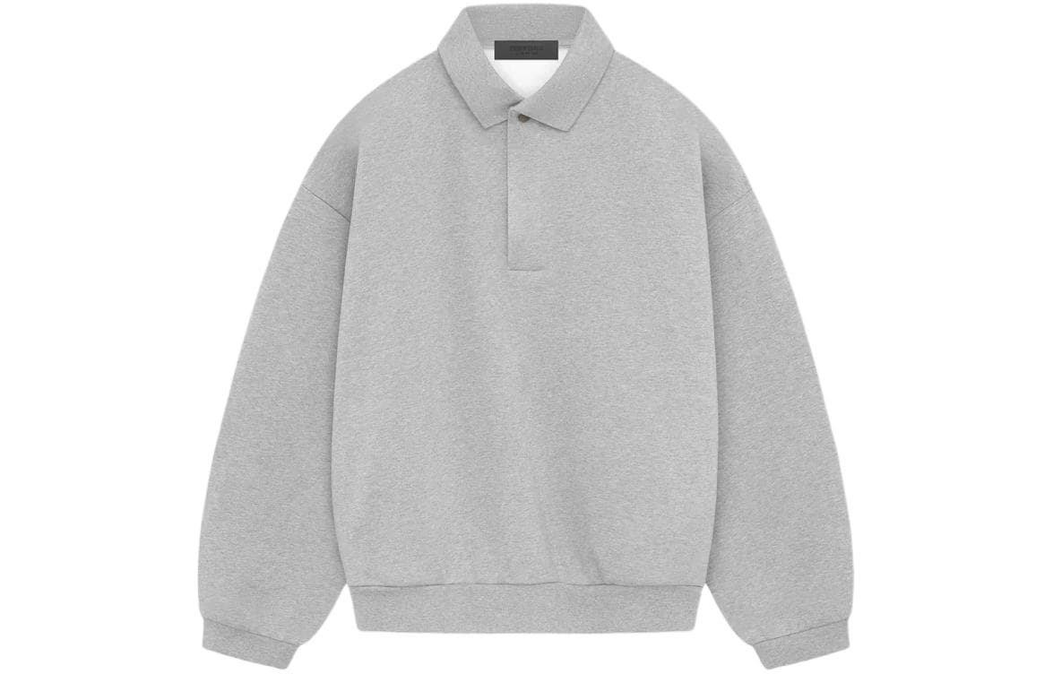 Кофта Fear of God Essentials SS24 drop2 Longsleeve Polo Polo Light Heather Grey - изображение 1