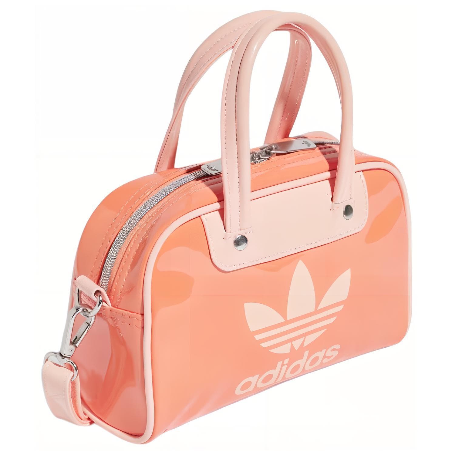 Сумка Adidas Originals Полиуретан Bowling Bag Сумка через плечо Мини Сумка для женщин Коралловый - изображение 2
