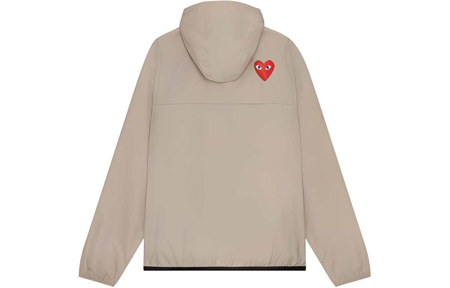 Куртка CDG Play x K-Way Half Zip Jacket Beige - изображение 2