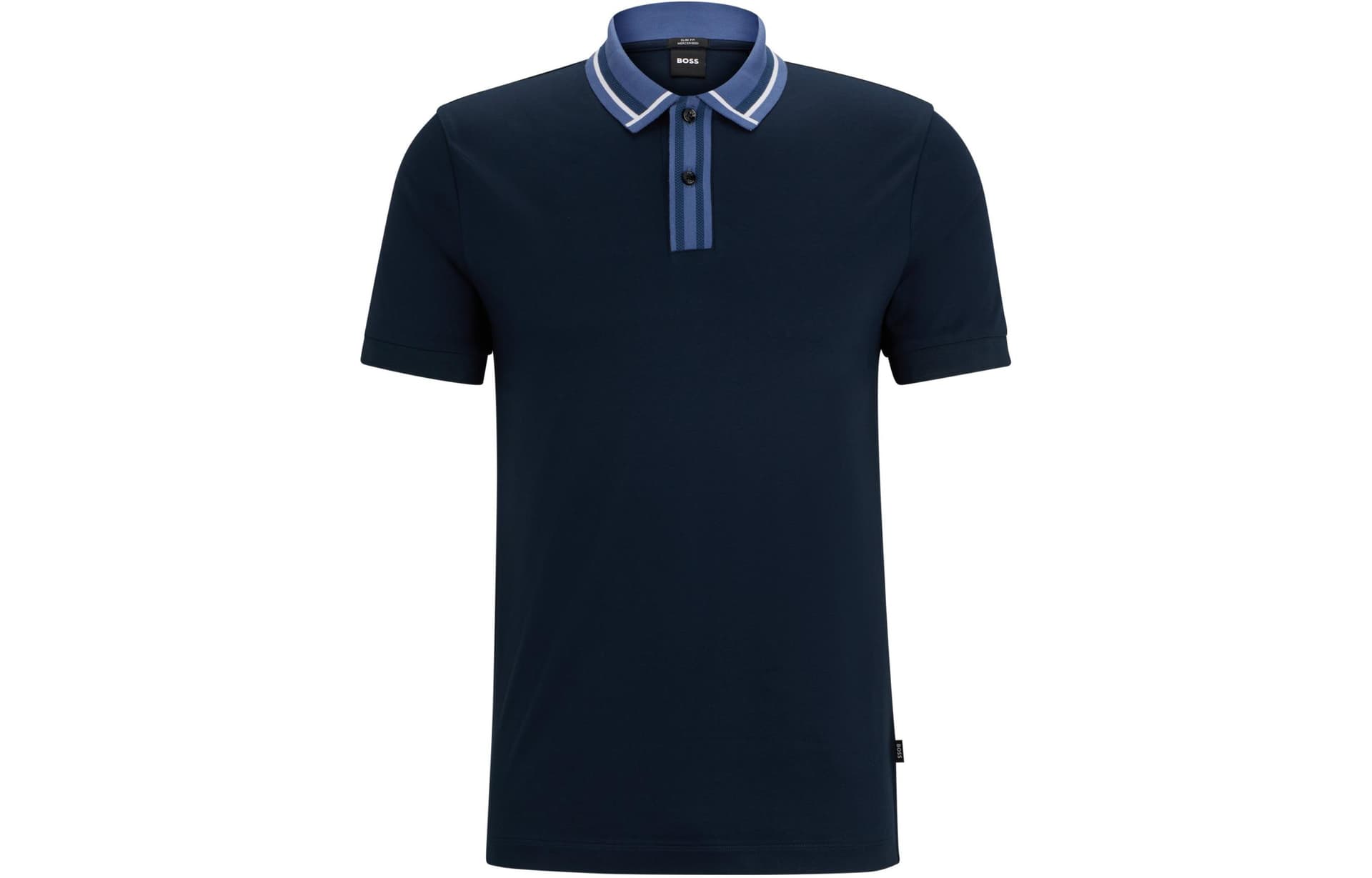 Поло HUGO BOSS Mercerised Cotton Slim Fit Polo Shirt With Contrast Stripes Polo - изображение 1
