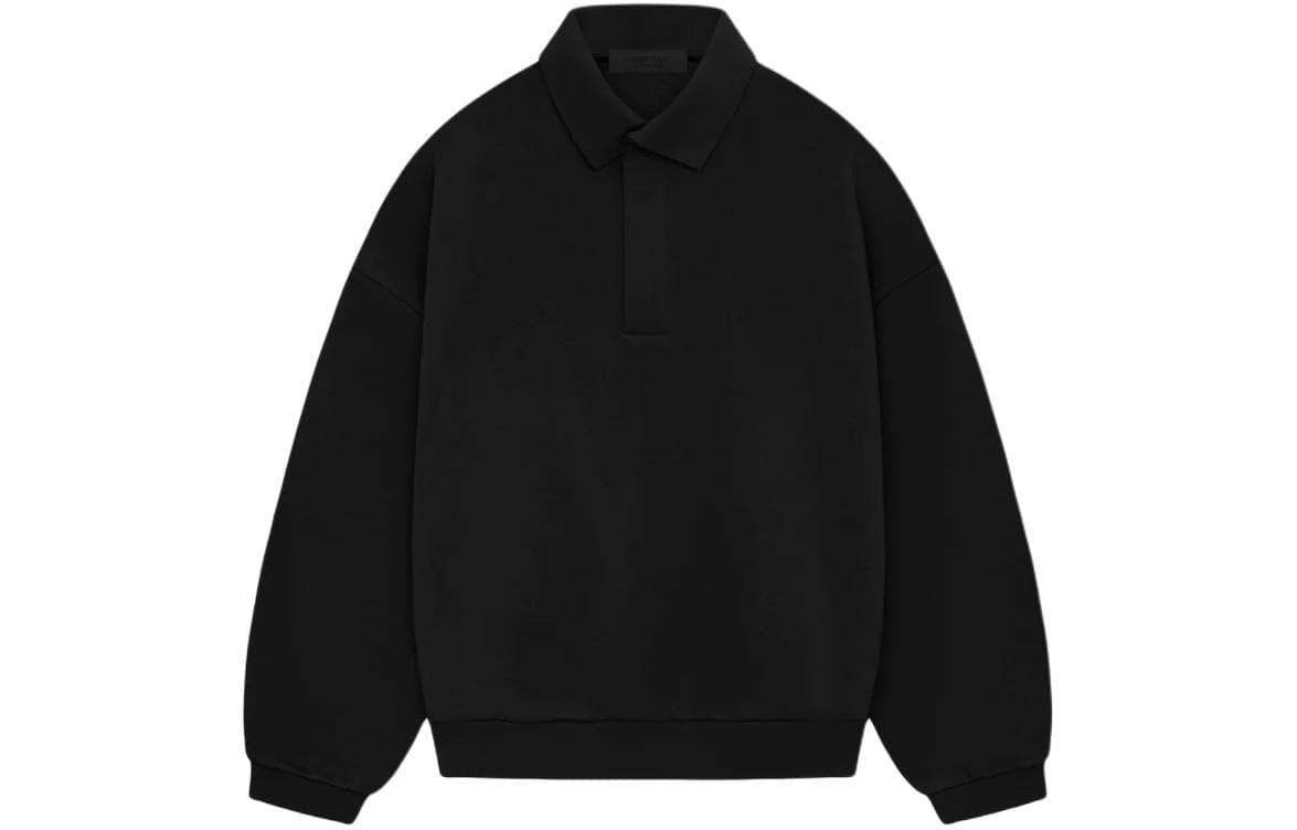 Кофта Fear of God Essentials SS24 drop2 Longsleeve Polo Polo Jet Black - изображение 1