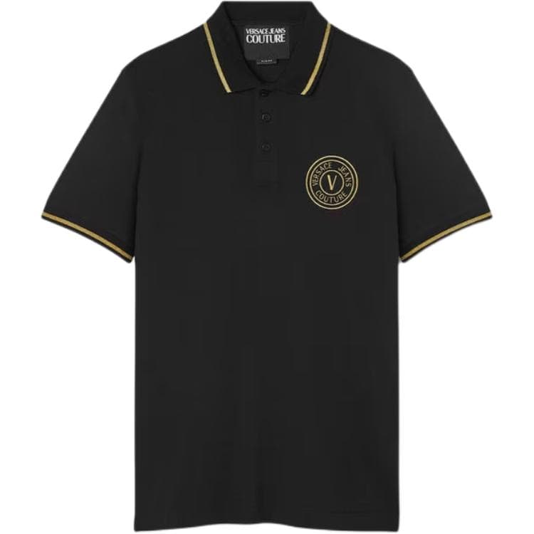 Поло VERSACE JEANS COUTURE Мужское Поло Черное - изображение 1