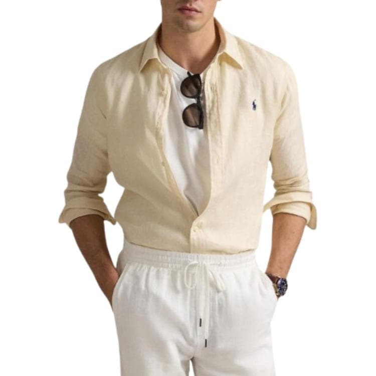 Рубашка Polo Ralph Lauren Мужская Бежевая Рубашка - изображение 1