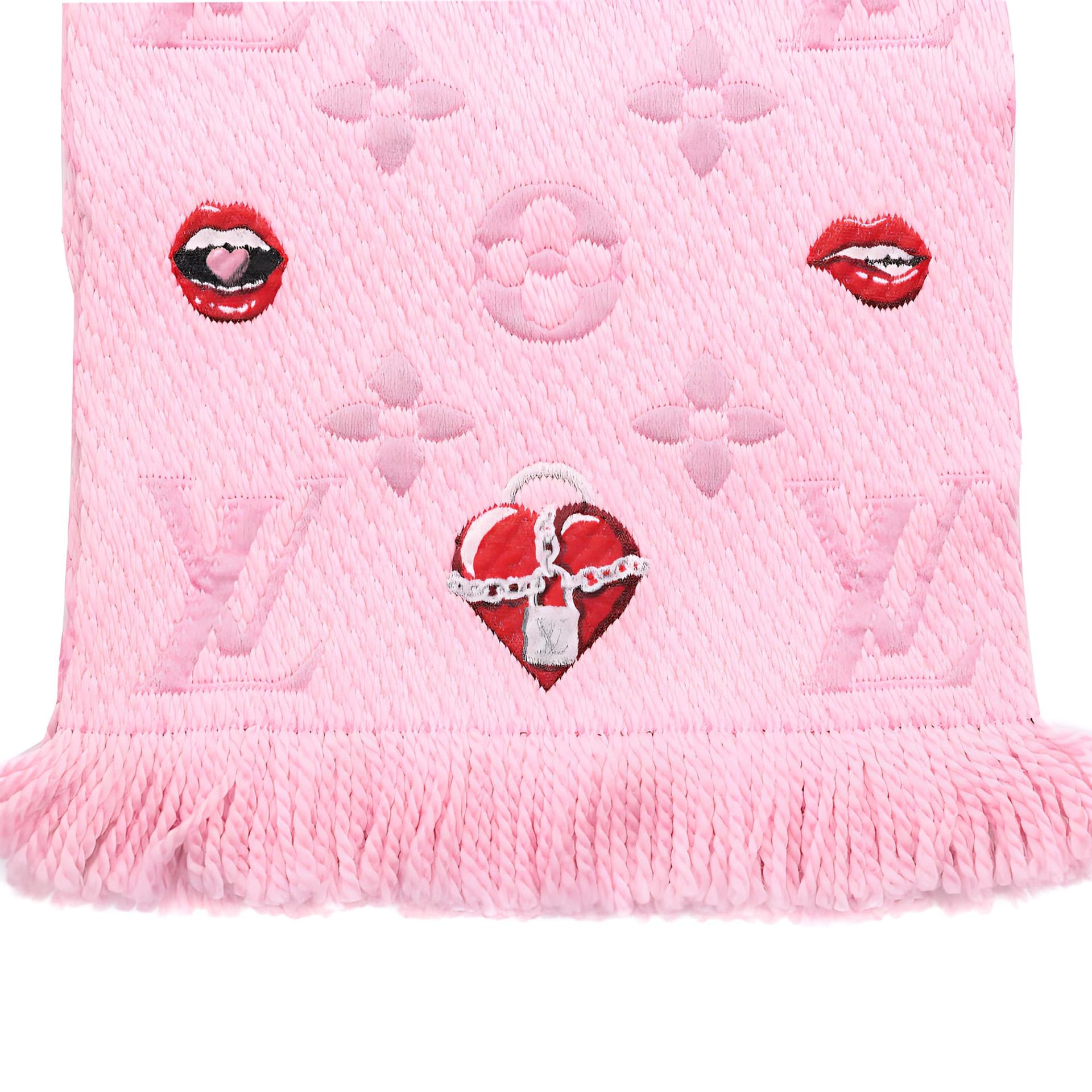 Шарф Louis Vuitton Logomania Lucky Monogram Scarf Pink - изображение 3