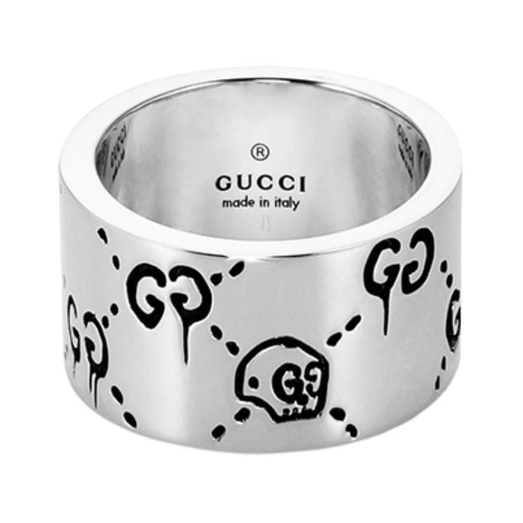 Кольцо GUCCI Оригинальный дизайн Серебряные кольца Унисекс Серебряные - изображение 2