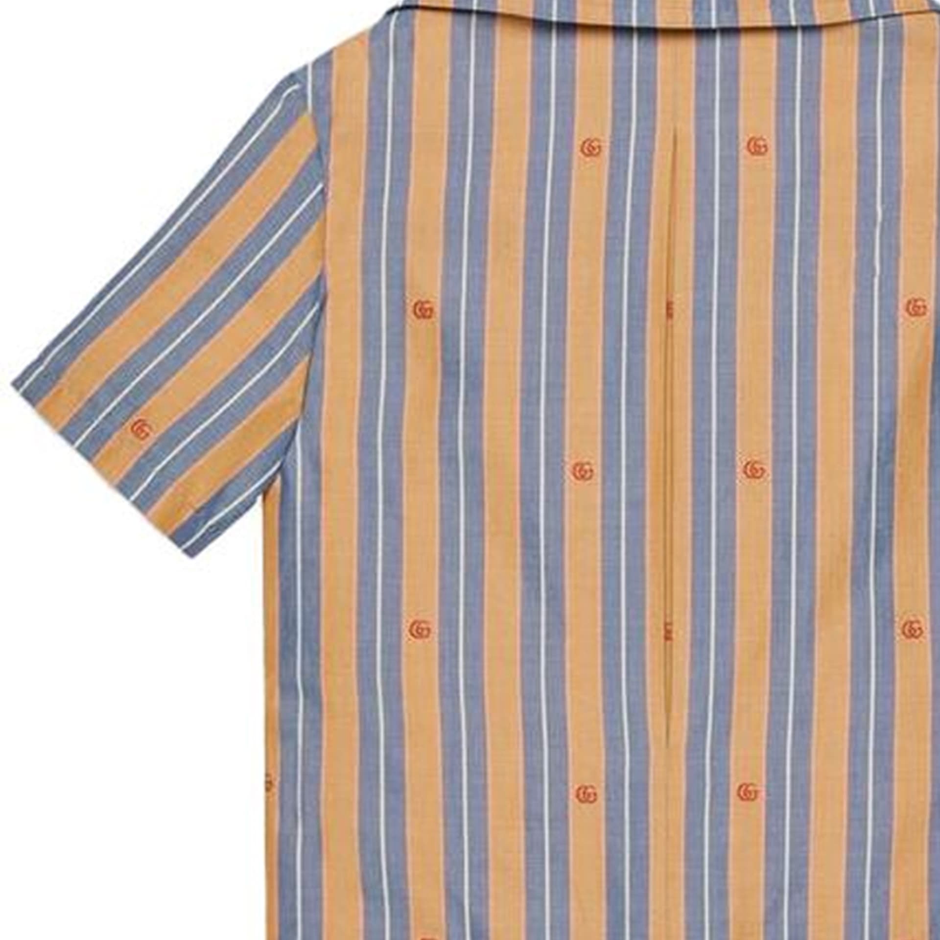 GUCCI SS23 Striped Logo Shirt Boys Yellow - изображение 5